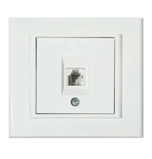 Розетка телефонна біла MINA