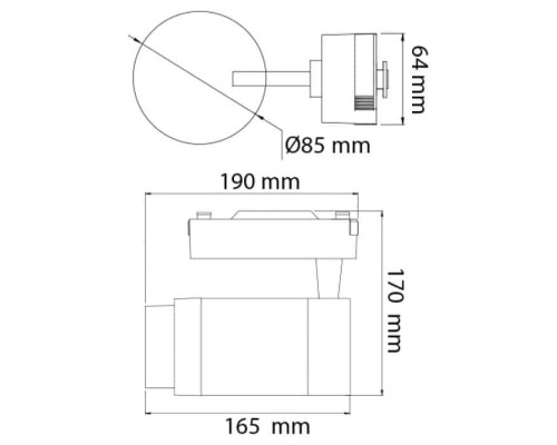 Світлодіодний світильник трековий MONACO-30 30W білий