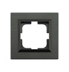 Рамка одинарна QUANTUM сірий магніт