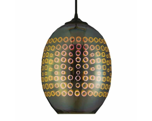 Світильник підвісний RADIAN Е27 3D-ефект овальний хром