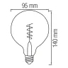 Світлодіодна лампа FILAMENT RUSTIC GLOBE S 6W E27 2000К · HOROZ ELECTRIC · 10480 — 2