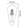 Світлодіодна лампа Filament RUSTIC VINTAGE-6 6W E27 · HOROZ ELECTRIC · 7884 — 2
