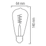 Світлодіодна лампа Filament RUSTIC VINTAGE S-6 6W E27 · HOROZ ELECTRIC · 10483 — 2