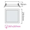 Світлодіодний світильник врізний Slim/Sq-18 18W 4200К · HOROZ ELECTRIC · 10267 — 2