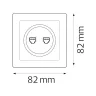 Розетка комп'ютер+телефон TINA · HOROZ ELECTRIC · 8628 — 2