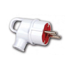 Вилка кутова з вушком з заземленням