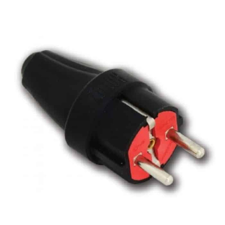 Вилка пряма з заземленням каучукова · HOROZ ELECTRIC · 12350