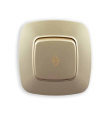 Вимикач прохідний 1-клавішний золото ELA