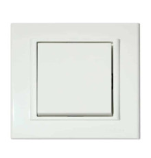 Вимикач 1-клавішний білий MINA