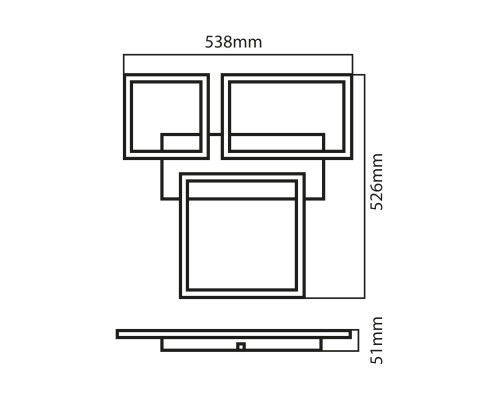 Світлодіодна люстра VENEZIA 40W 4000K чорний
