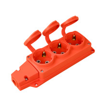 Колодка 3 гнізда з кришкою