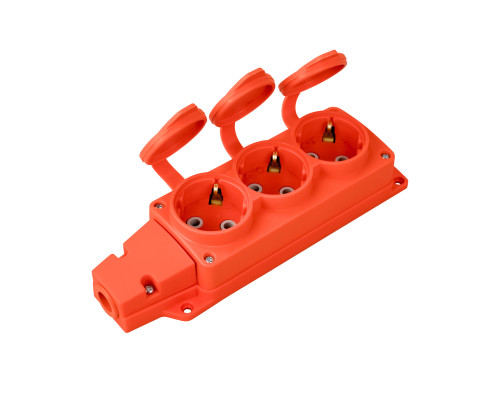 Колодка 3 гнізда з кришкою