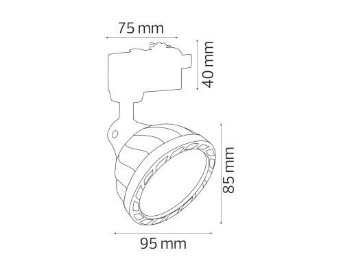 Світлодіодний світильник трековий FARS 26W чорний