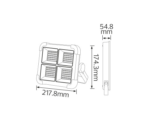 Прожектор світлодіодний на сонячній батареї TURBO-400 400W 3000K-4200K-6400K