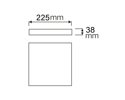 Світильник накладний SOFIA/S-36 чорний
