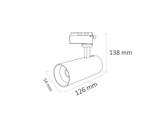 Світлодіодний світильник трековий BREMEN-10 10W чорний