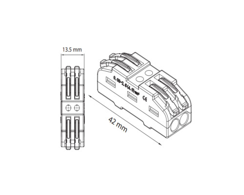 Клемник 2-х полюсний TERMINAL-2