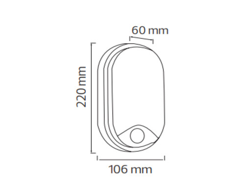 Світлодіодний світильник настінно-стельовий PALERMO з сутінковим датчиком і датчиком руху