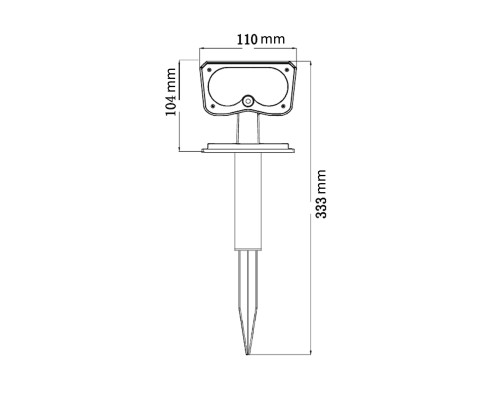 Світильник садово-парковий на сонячній батареї OZMO