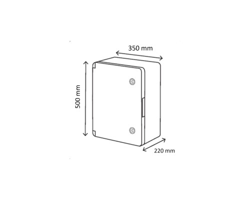 Бокс монтажний пластиковий 350х500х220мм