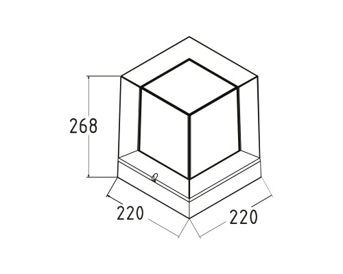 Світильник садово-парковий PRIZMA-2 E27 чорний