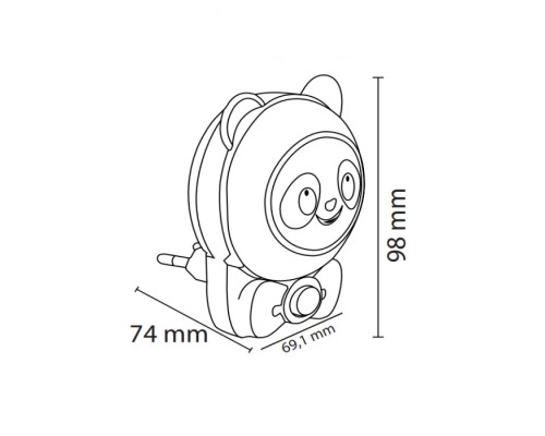 Нічник led ANDY 2CCT рожевий