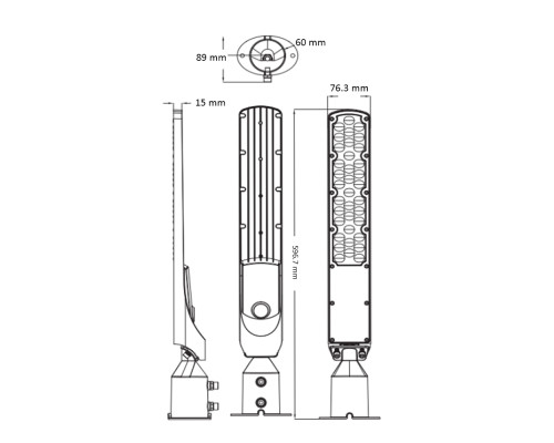 Світлодіодний світильник вуличний ROCKET-100 6400K