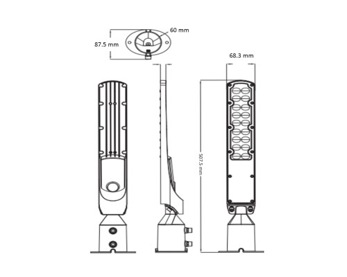 Світлодіодний світильник вуличний ROCKET-50 6400K