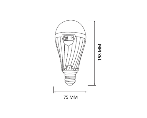 Cвітлодіодна лампа акумуляторна DURALITE-12 12W E27 6400K