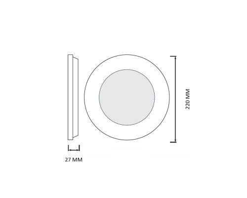 Світлодіодний світильник врізний ALEXIS-24 3CCT 24W