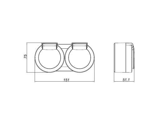 Кріплення на тросах шини (світильника) S-kit-3 (2м, M4*6)