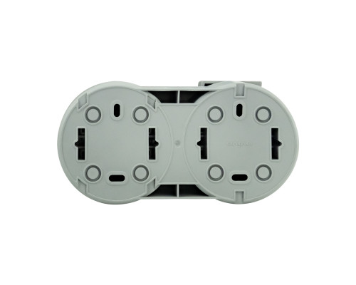 Вимикач 1-клавішний + Розетка з заземленням з кришкою сірий xOne