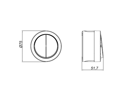 Вимикач 2-клавішний антрацит xOne