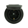 Розетка з заземленням з кришкою антрацит xOne · OVIVO · 21725