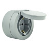 Розетка з заземленням з кришкою сіра xOne · OVIVO · 21713 — 3