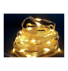 Гірлянда вулична світлодіодна вологозахищена в силіконі FAIRY-10 янтарна