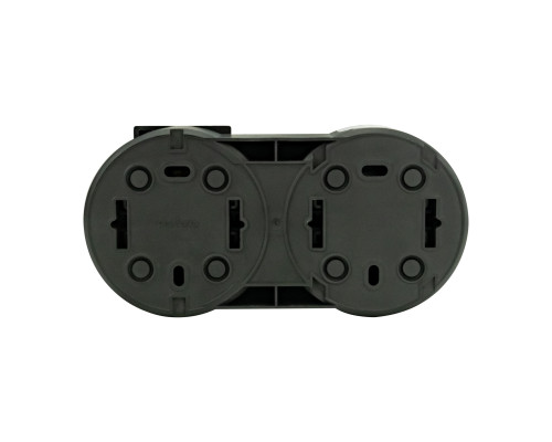 Вимикач 1-клавішний + Розетка з заземленням з кришкою антрацит xOne