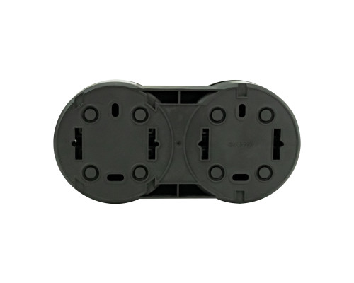 Вимикач 2-клавішний + Розетка з заземленням антрацит xOne