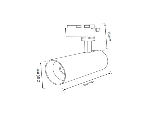 Світлодіодний світильник трековий BREMEN-40 3CCT 40W білий