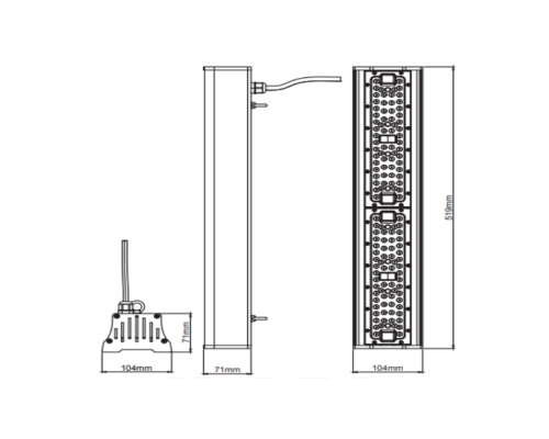 Світильник промисловий вологозахищений підвісний PYRAMID-100
