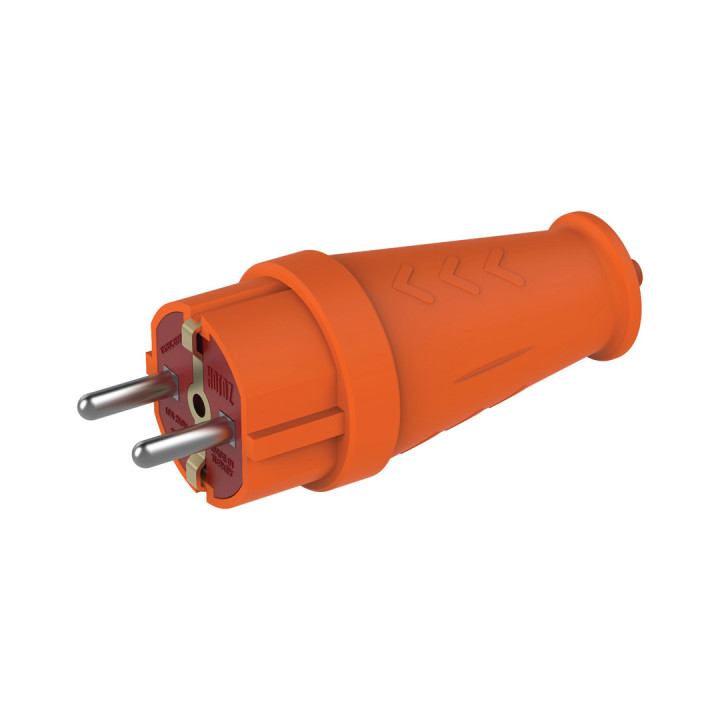 Вилка пряма з заземленням каучукова · HOROZ ELECTRIC · 22523