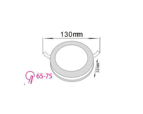 Світлодіодний світильник врізний PAULA-9 3CCT 9W