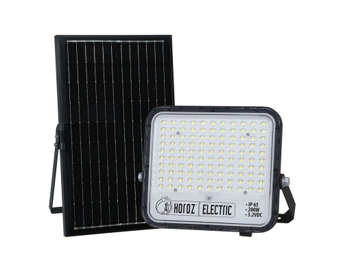 Прожектор світлодіодний з сонячною панеллю TIGER PRO-200 200W 6400K