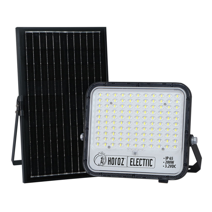 Прожектор світлодіодний з сонячною панеллю TIGER PRO-200 200W 6400K · HOROZ ELECTRIC · 22596