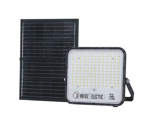 Прожектор світлодіодний з сонячною панеллю TIGER PRO-300 300W 6400K