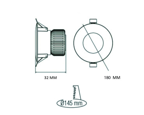 Світлодіодний світильник врізний ALEXA-24 3CCT 24W