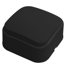 Вимикач 1-клавішний чорний EVA