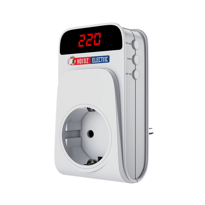 Реле напруги в розетку PROTEX-R 16А · HOROZ ELECTRIC · 23083