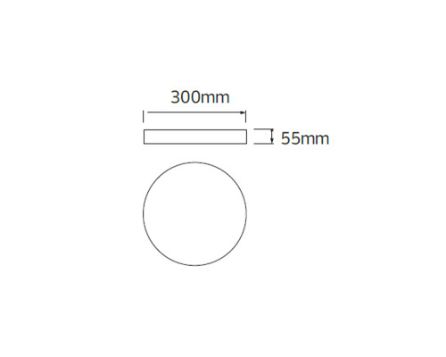 Світильник накладний HAZEL-24 3CCT чорний