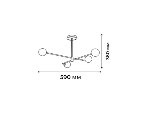 Світильник підвісний TORRENT-4 G9 чорний
